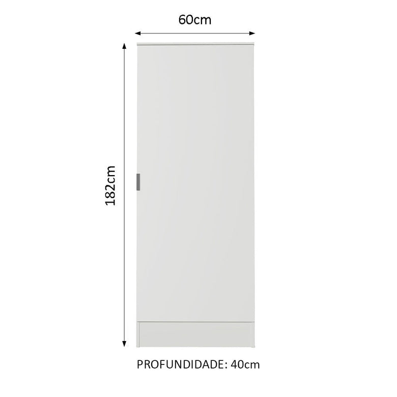 Armário Multiuso 60 cm 1 porta Branco Madesa