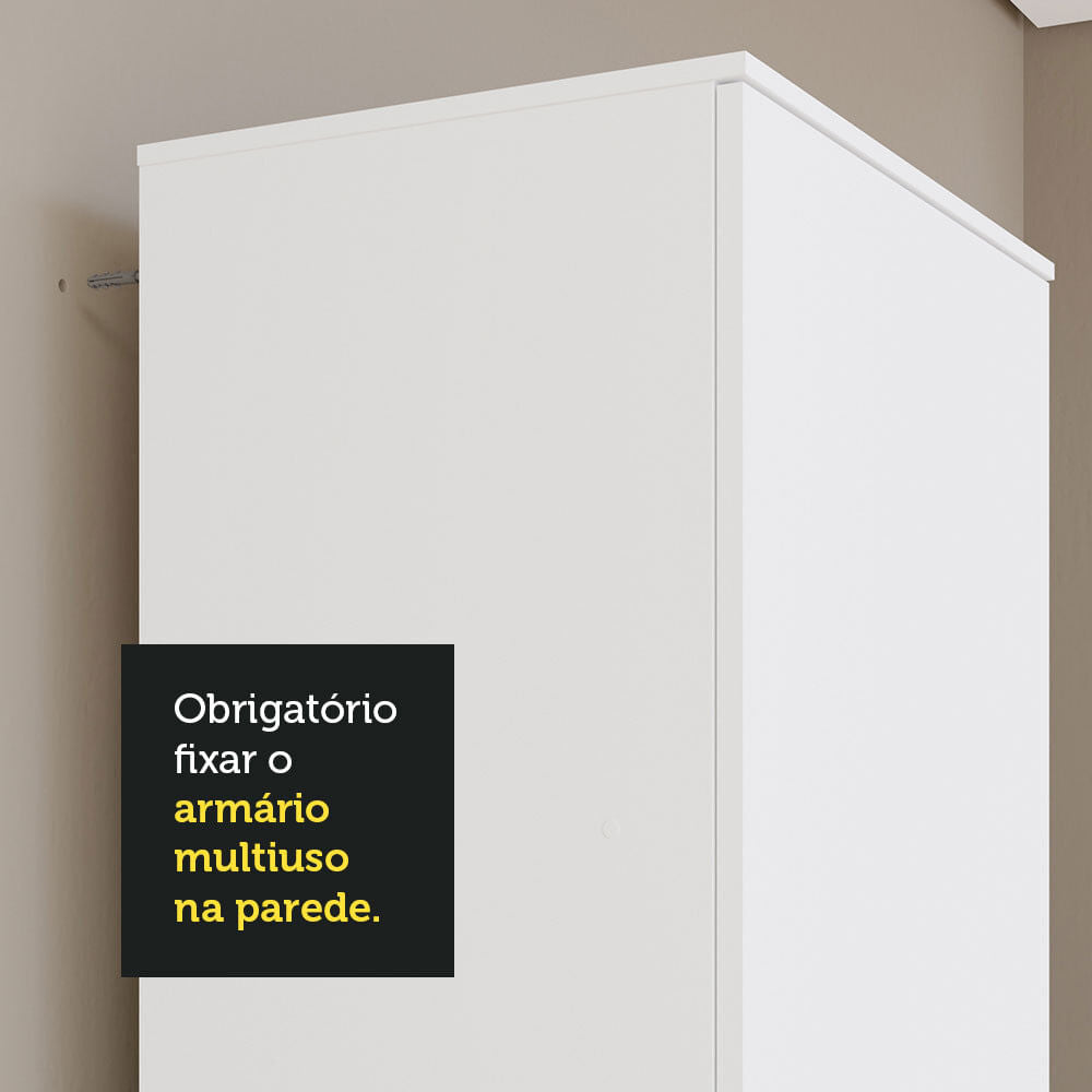 Armário Multiuso 60 cm 1 porta Branco Madesa