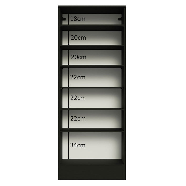 Armário Multiuso 60 cm 1 porta Preto Madesa