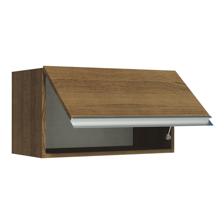 Armário Aéreo Madesa Glamy 60 cm 1 Porta Basculante Rustic