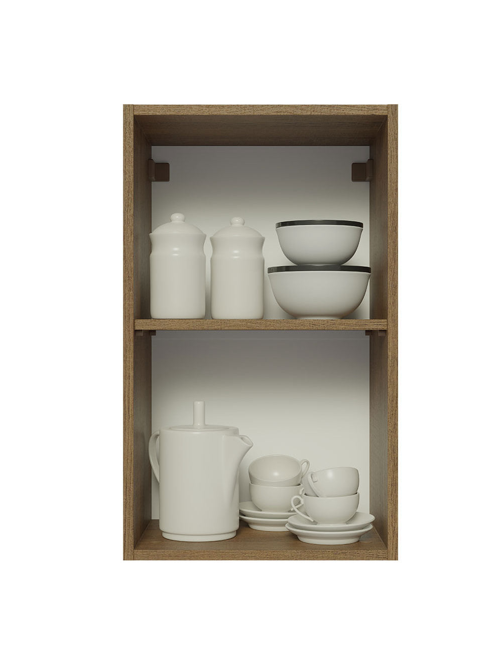 Armário Aéreo Madesa Glamy 40 cm 1 Porta Rustic