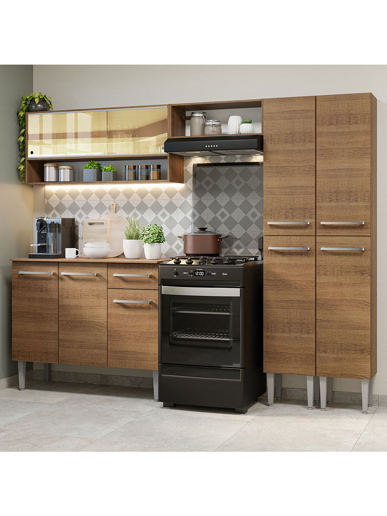 Armário de Cozinha Completa 229cm Rustic Emilly Madesa 04