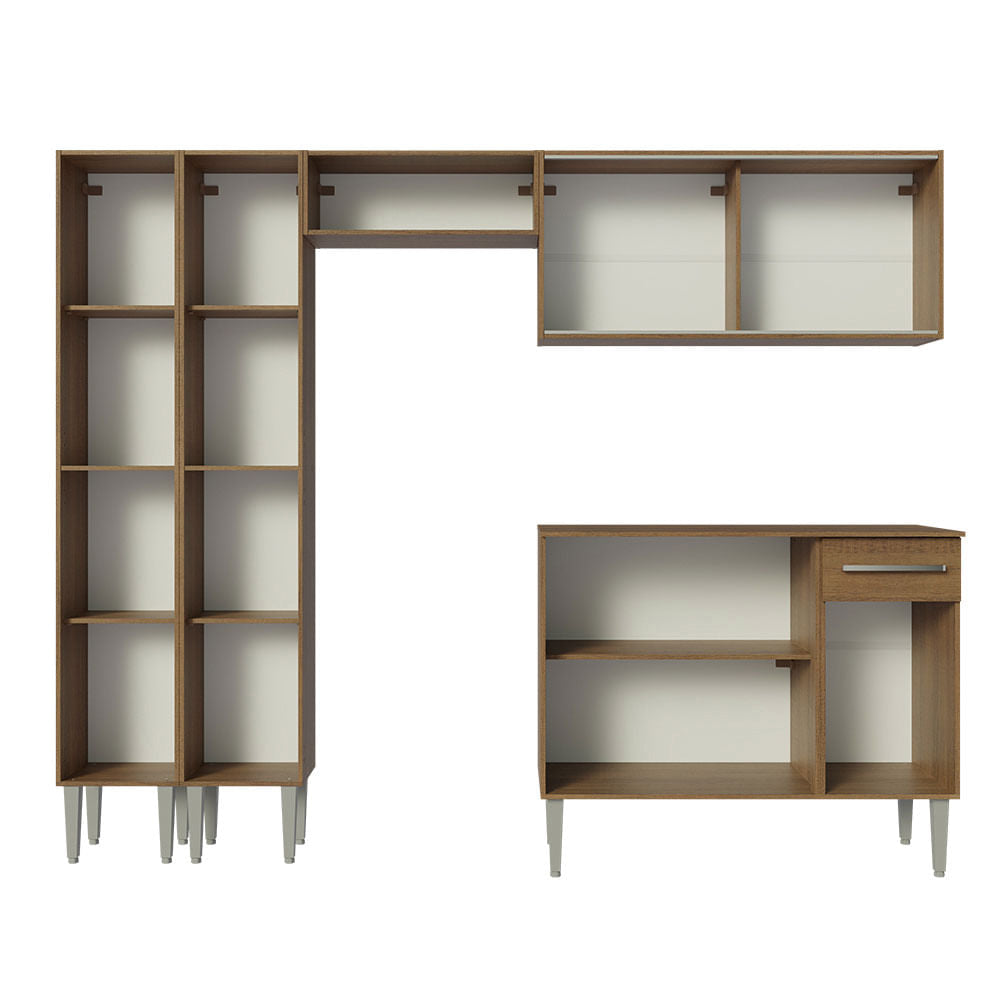 Armário de Cozinha Completa 229cm Rustic Emilly Madesa 05