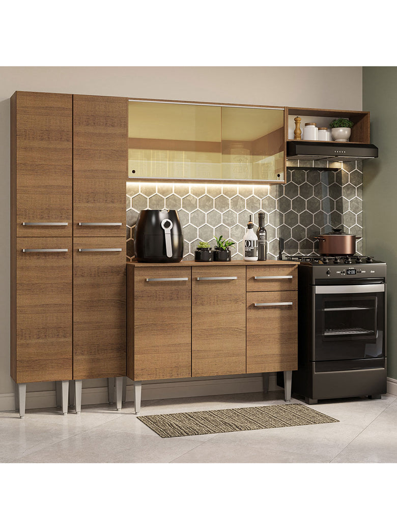Armário de Cozinha Completa 229cm Rustic Emilly Madesa 09