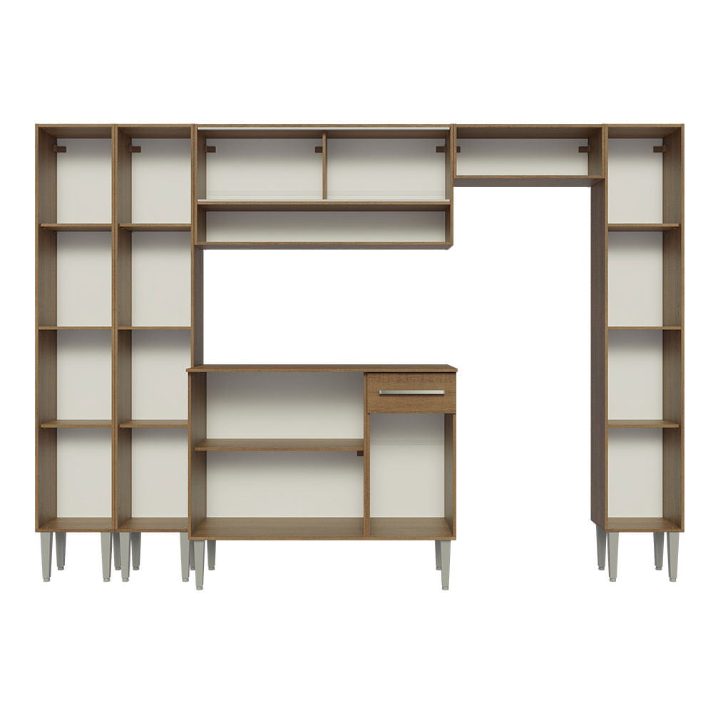 Armário de Cozinha Completa 261cm Rustic Emilly Madesa 04