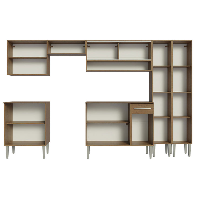 Armário de Cozinha Completa 293cm Rustic Emilly Madesa 03
