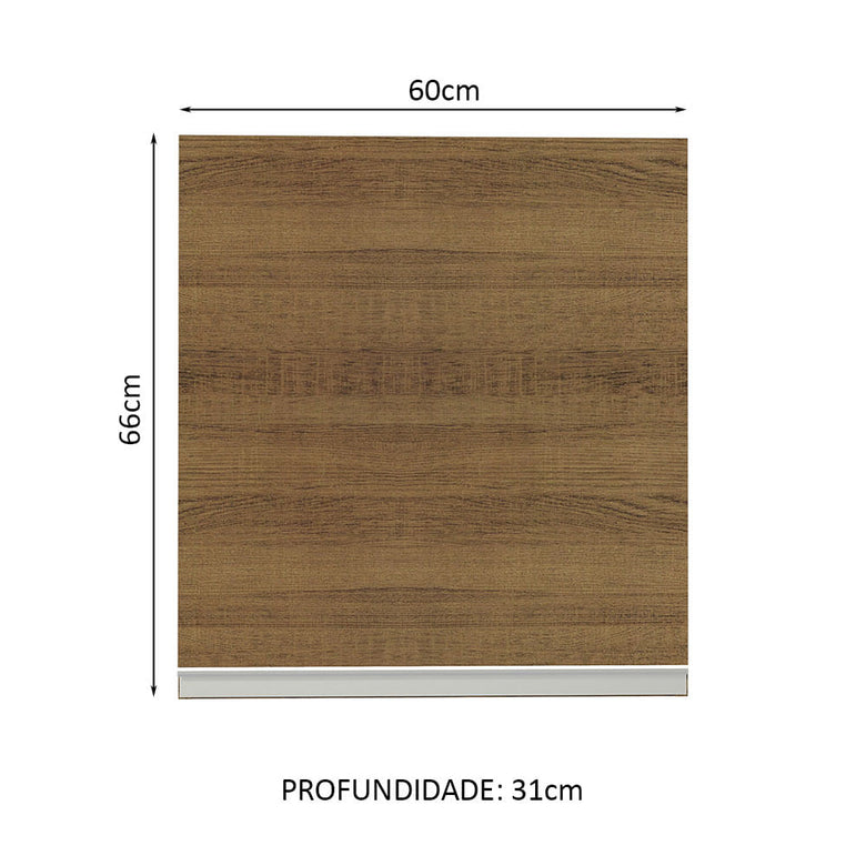 Armário Aéreo Madesa Glamy 60 cm 1 Porta Rustic