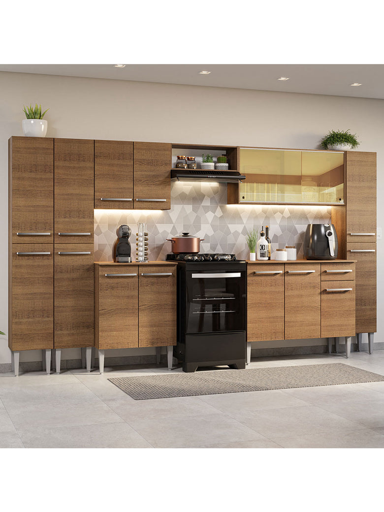Armário de Cozinha Completa 325cm Rustic Emilly Madesa 04