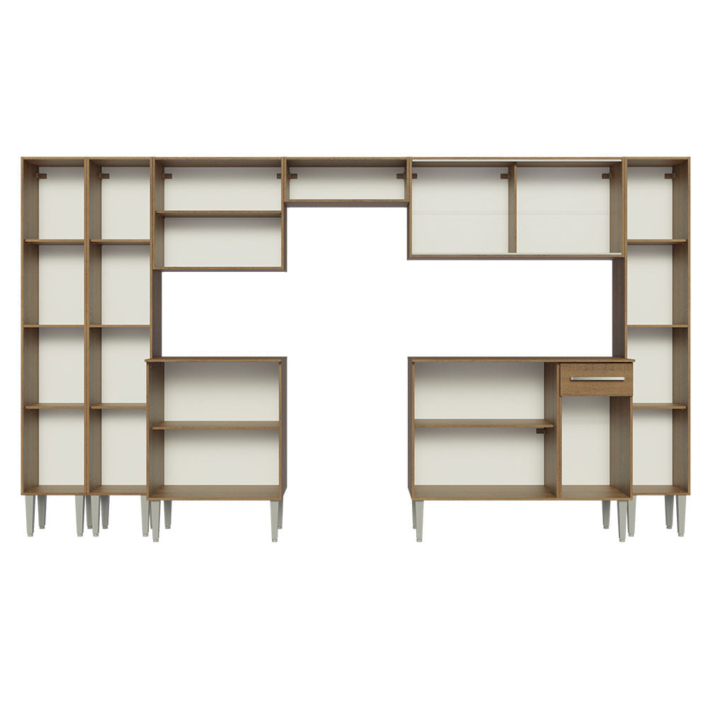 Armário de Cozinha Completa 325cm Rustic Emilly Madesa 04