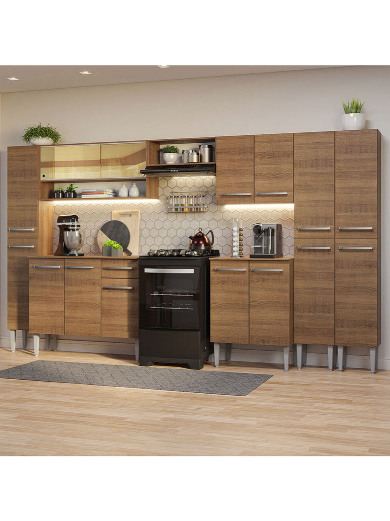 Armário de Cozinha Completa 325cm Rustic Emilly Madesa 05