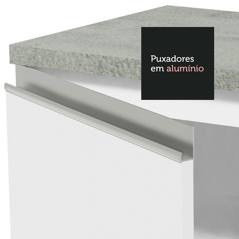 Armário de Cozinha Compacta 160cm Branco Glamy Madesa 07