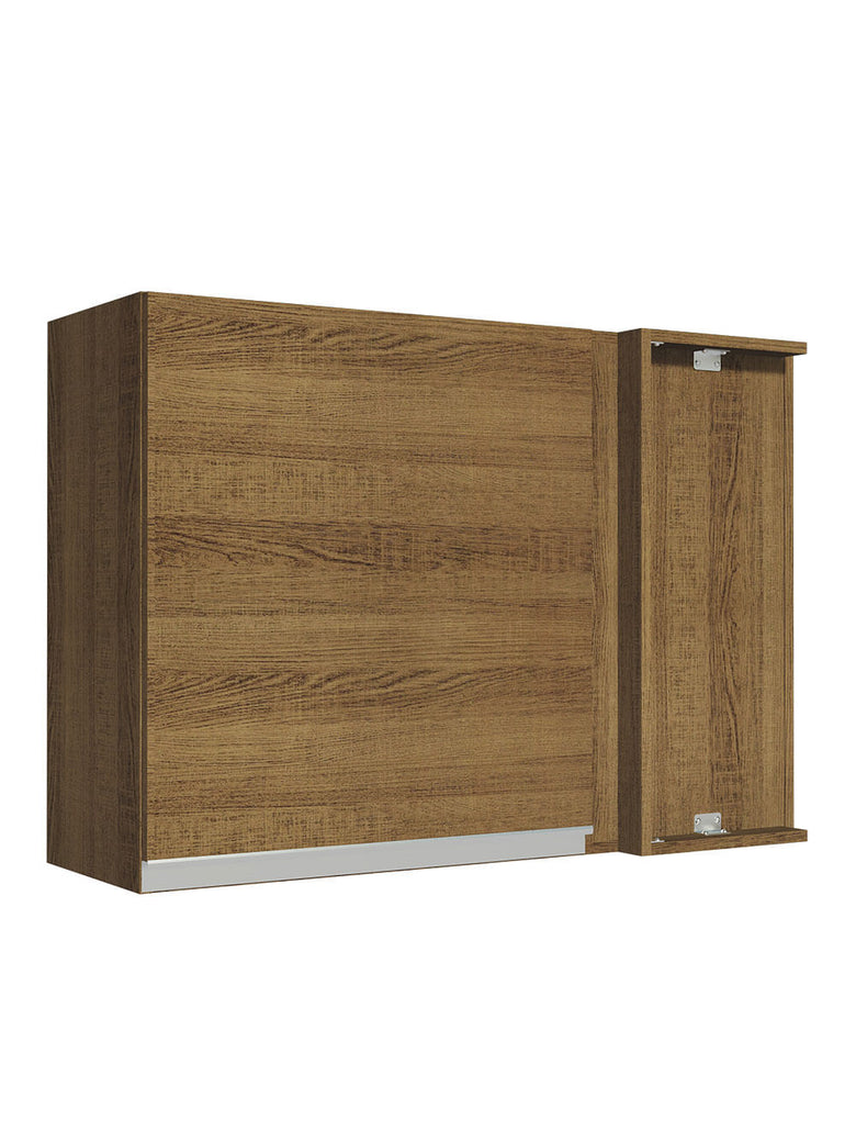 Armário Aéreo de Canto Madesa Glamy 1 Porta Rustic