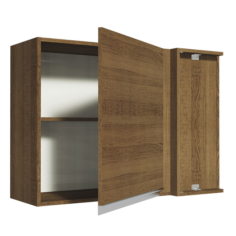 Armário Aéreo de Canto Madesa Glamy 1 Porta Rustic