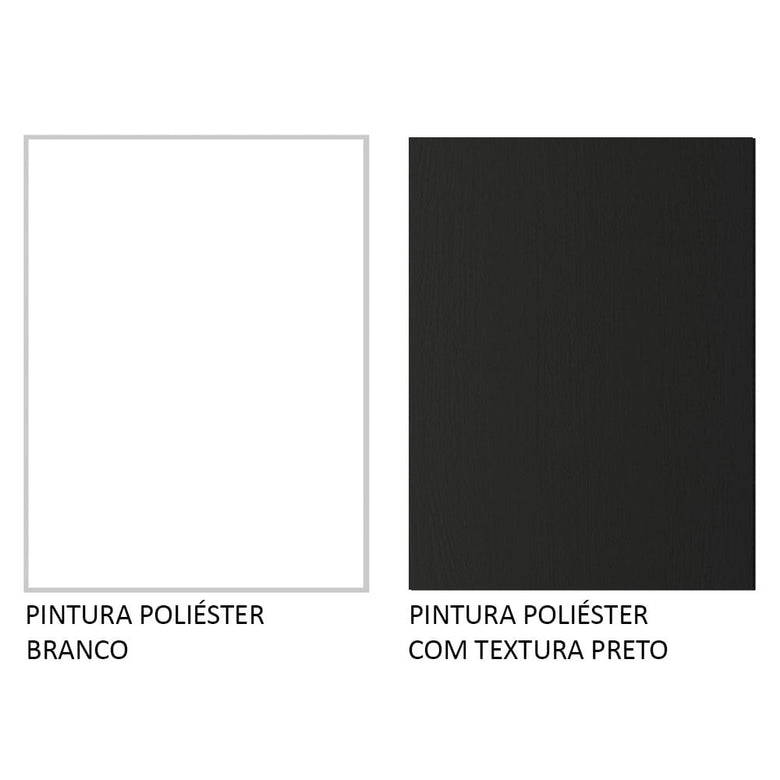 Armário de  Cozinha Compacta 180cm Branco/Preto Agata Madesa 09