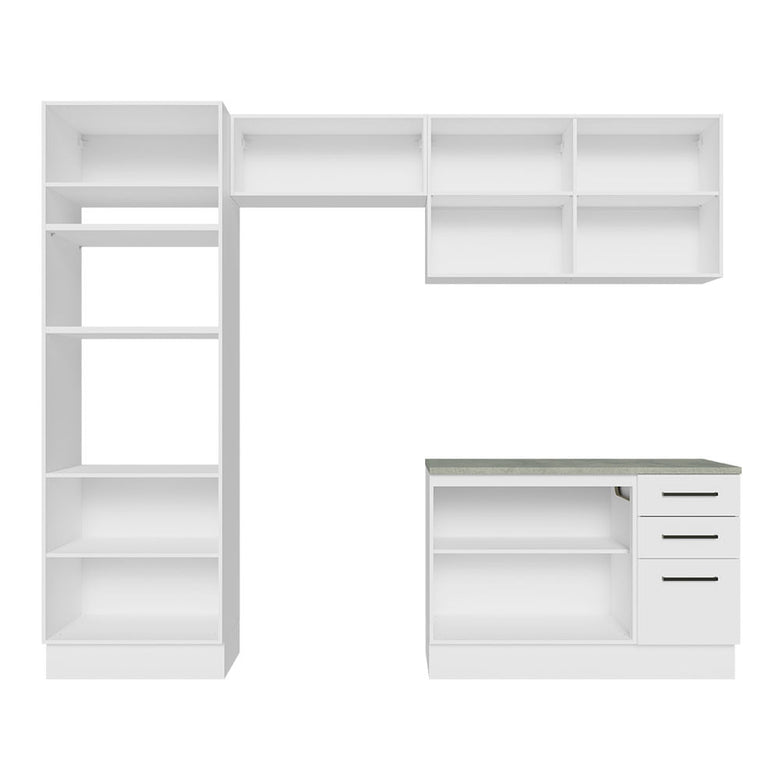 Armário de  Cozinha Completa 270cm Branco Agata Madesa 07