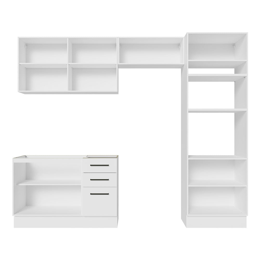 Armário de  Cozinha Completa 270cm Branco Agata Madesa 08