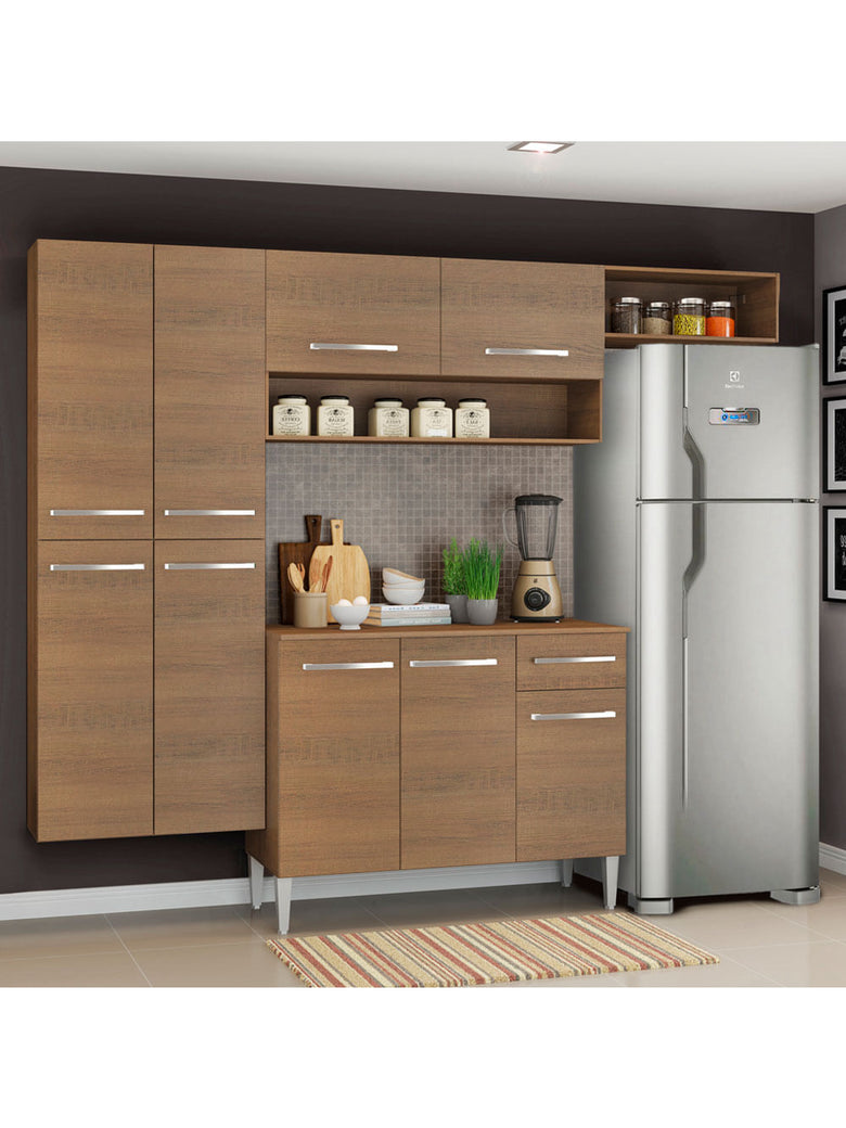 Armário de Cozinha Completa 229cm Rustic Emilly Fit Madesa 03