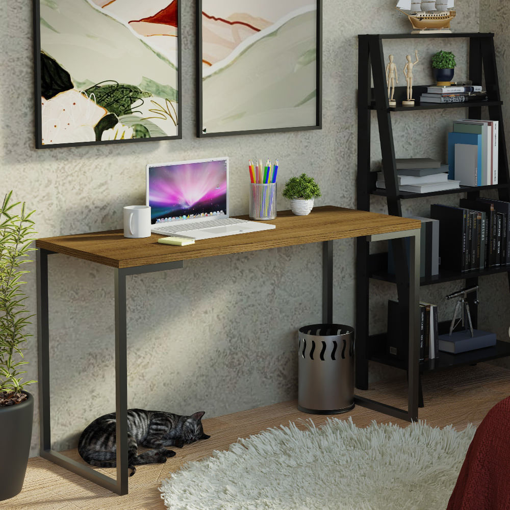 Mesa de Escritório Industrial 120cm Rustic Madesa