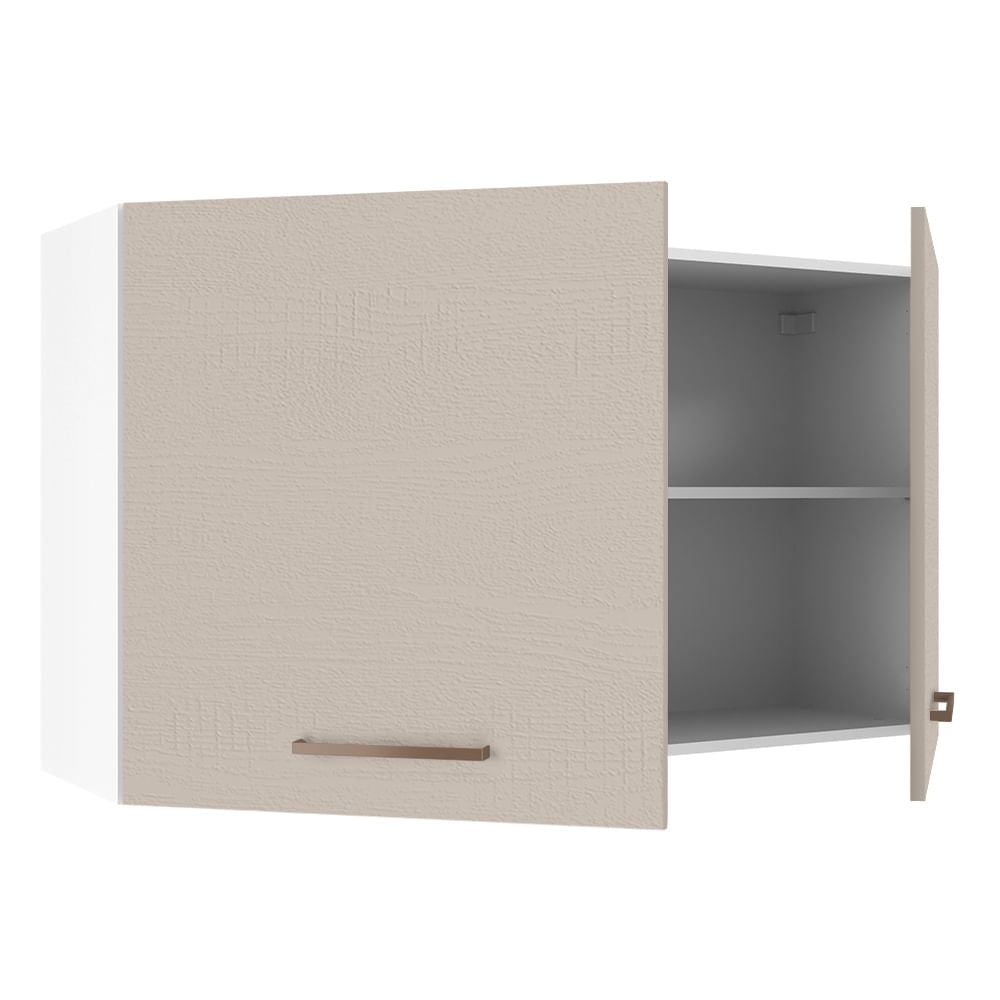 Armário Aéreo 120 cm 2 Portas Branco/Crema Agata Madesa