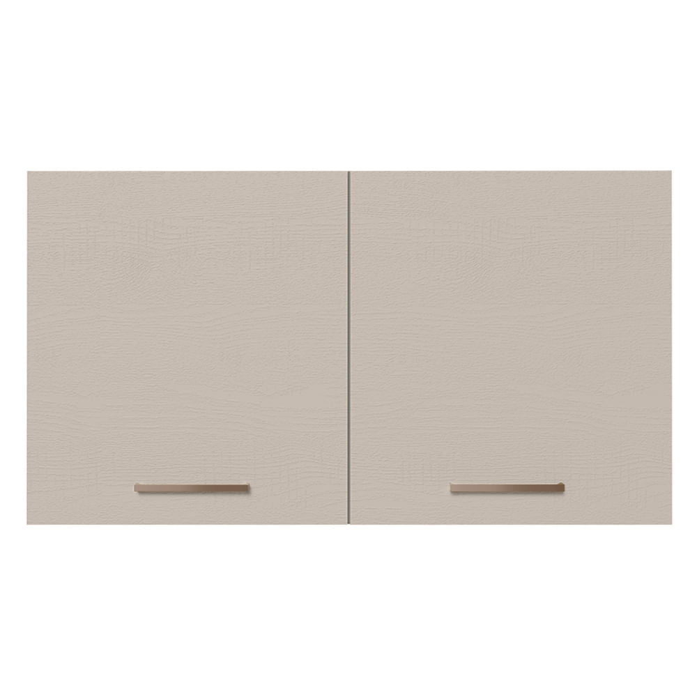 Armário Aéreo 120 cm 2 Portas Branco/Crema Agata Madesa