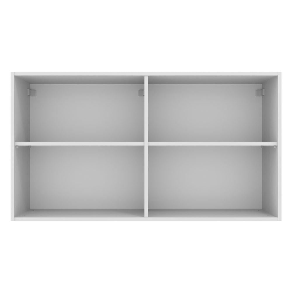 Armário Aéreo 120 cm 2 Portas Branco/Crema Agata Madesa
