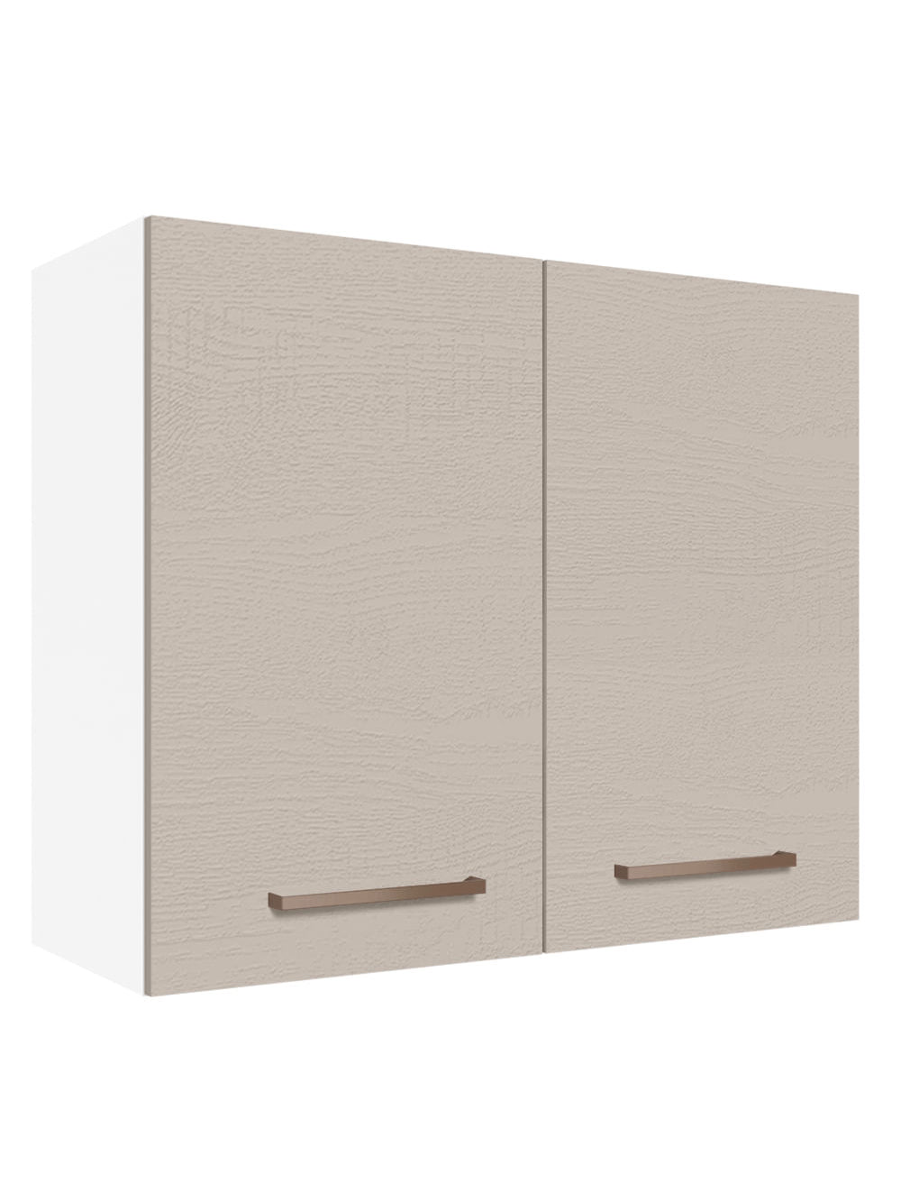 Armário Aéreo 80 cm 2 Portas Branco/Crema Agata Madesa - Branco/Crema