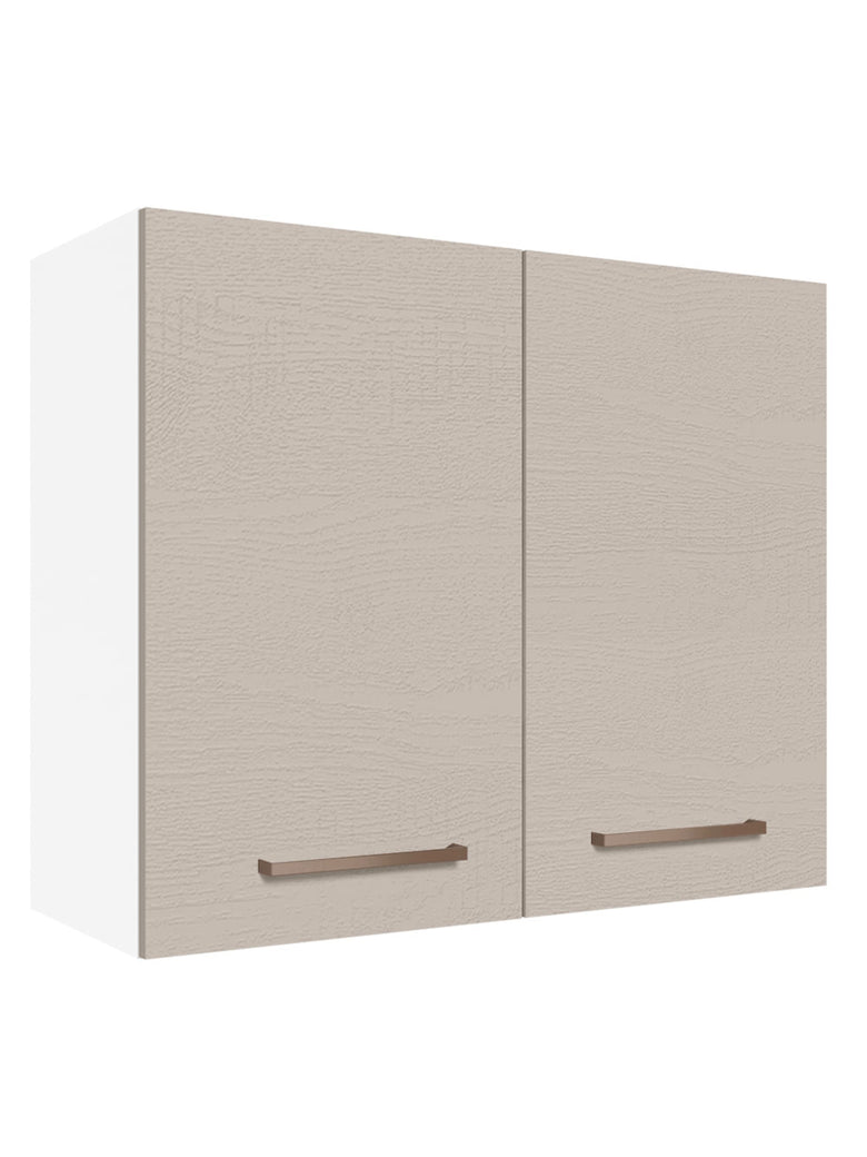 Armário Aéreo 80 cm 2 Portas Branco/Crema Agata Madesa