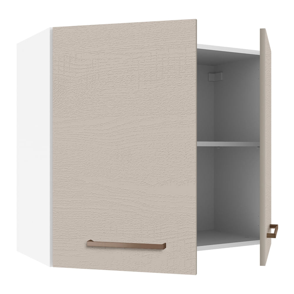 Armário Aéreo 80 cm 2 Portas Branco/Crema Agata Madesa