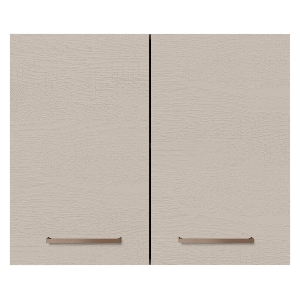 Armário Aéreo 80 cm 2 Portas Branco/Crema Agata Madesa