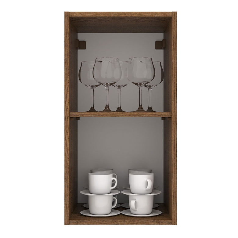 Armário Aéreo 35 cm 1 Porta Rustic/Crema Agata Madesa