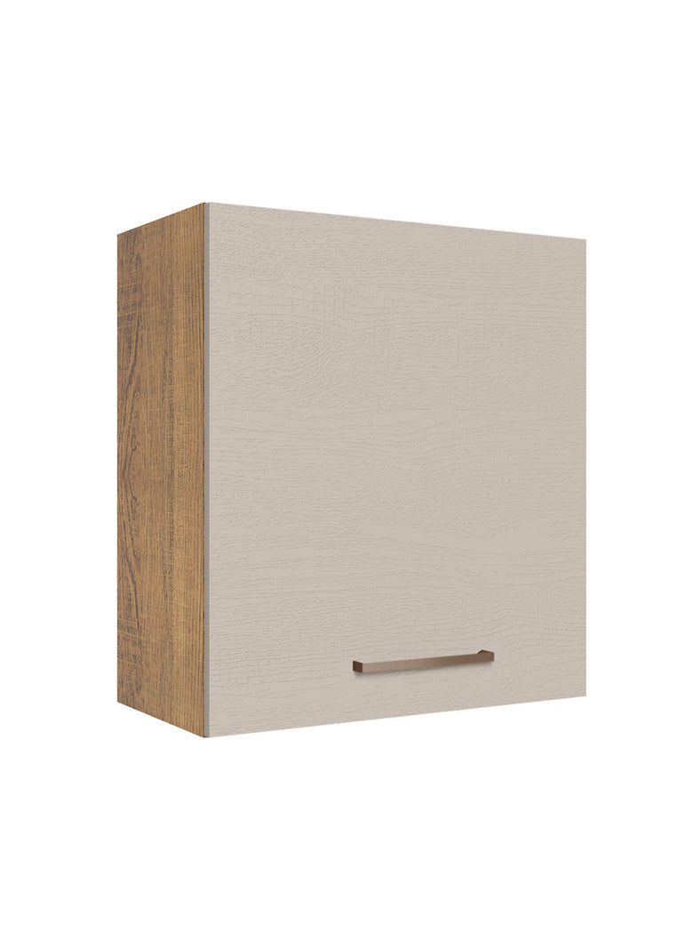 Armário Aéreo 60 cm 1 Porta Rustic/Crema Agata Madesa