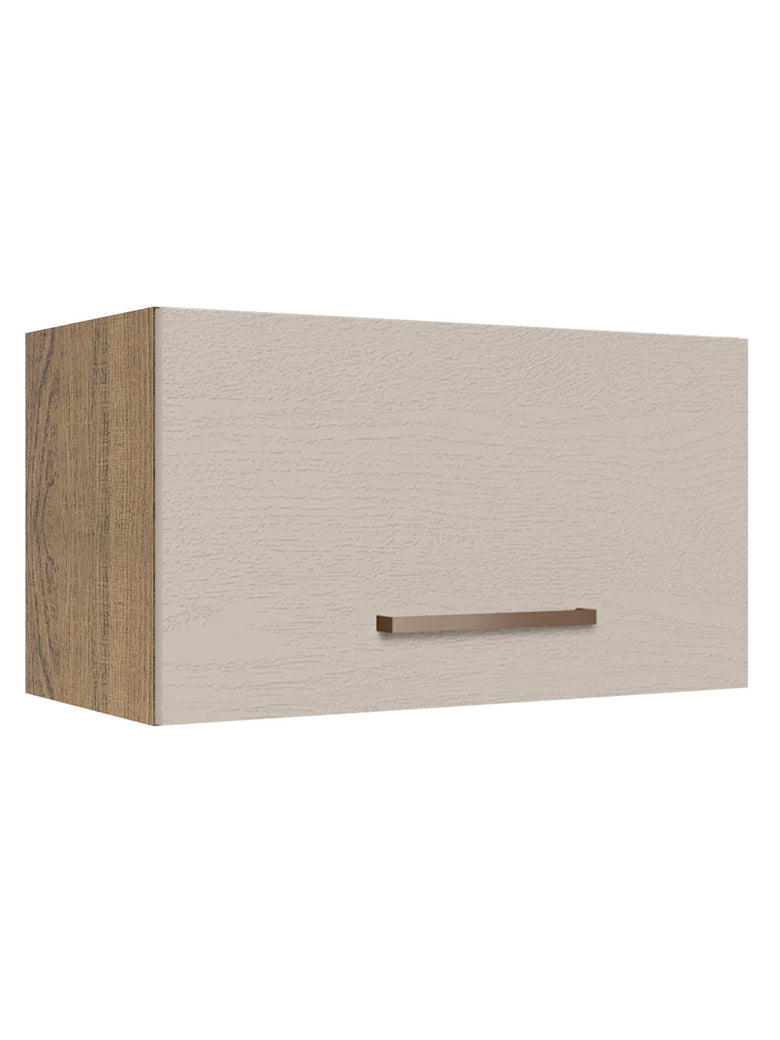 Armário Aéreo 60 cm 1 Porta Basculante Rustic/Crema Agata Madesa