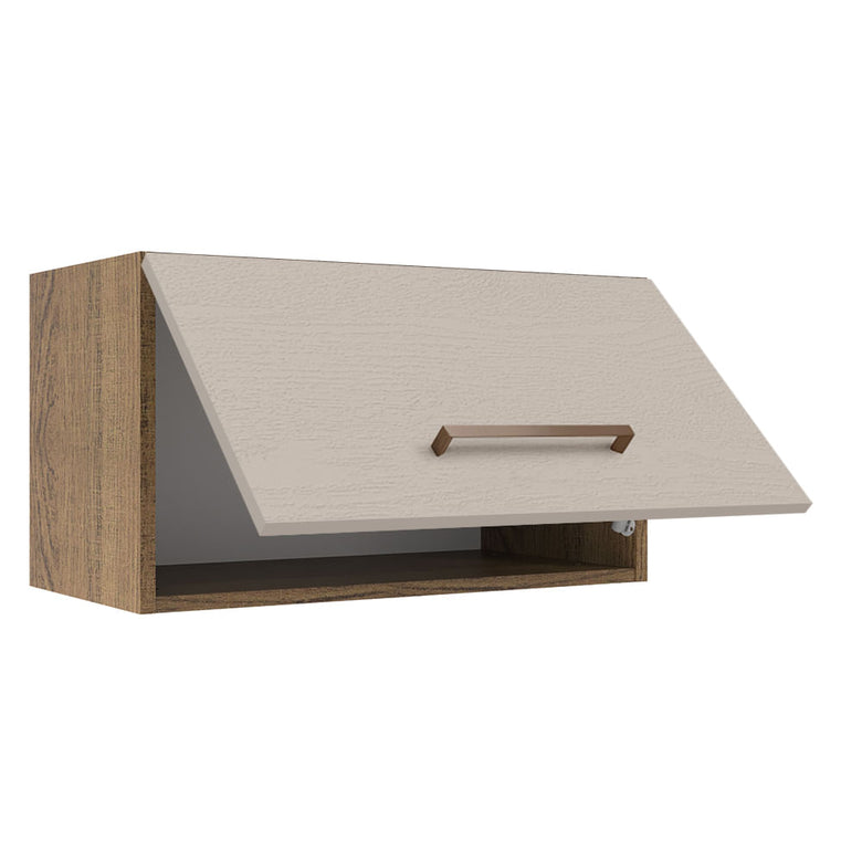 Armário Aéreo 60 cm 1 Porta Basculante Rustic/Crema Agata Madesa