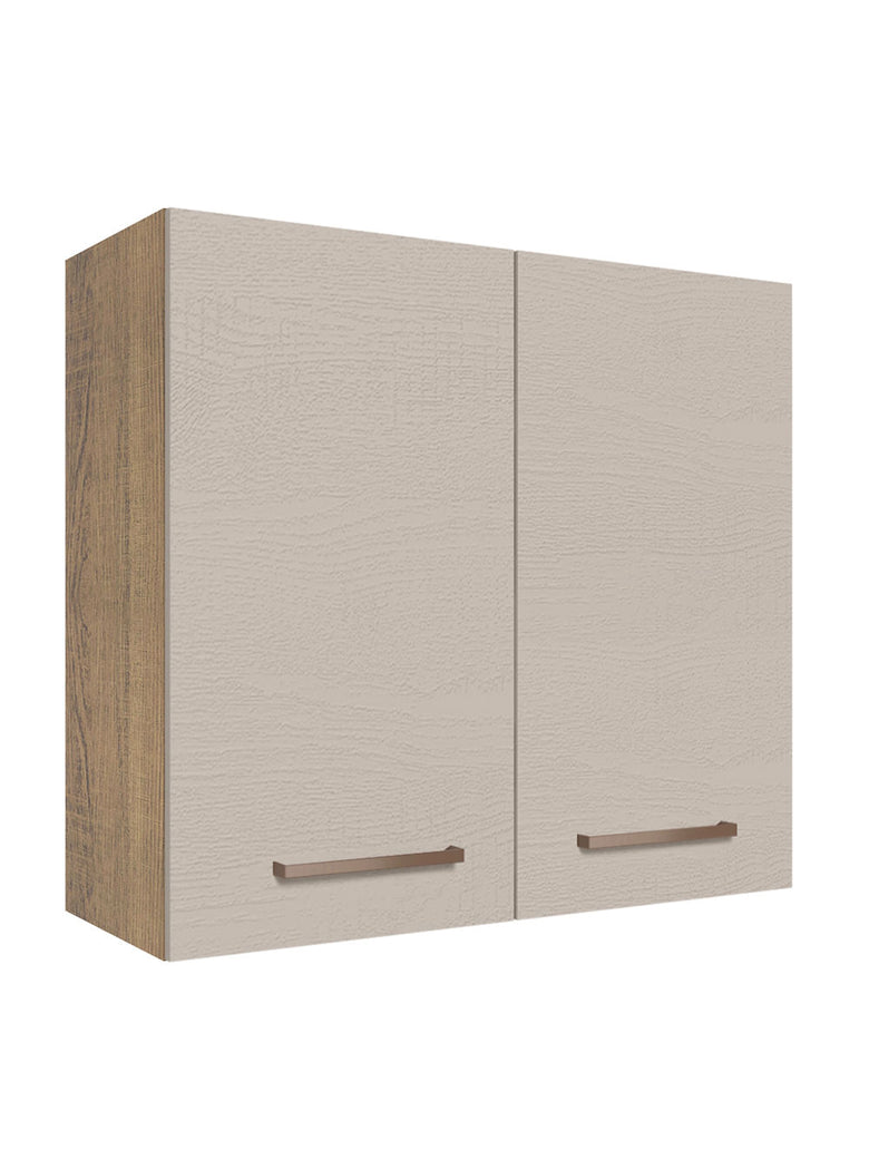 Armário Aéreo 70 cm 2 Portas Rustic/Crema Agata Madesa