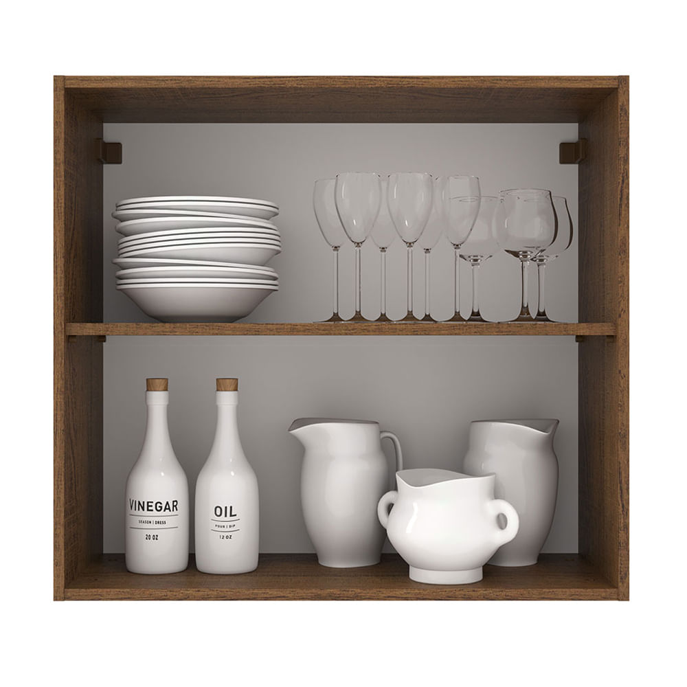 Armário Aéreo 70 cm 2 Portas Rustic/Crema Agata Madesa