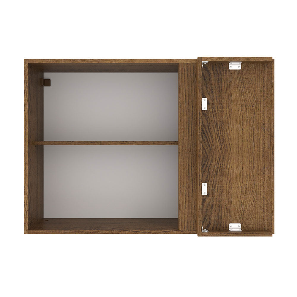 Armário Aéreo de Canto 1 Porta Rustic/Crema Agata Madesa