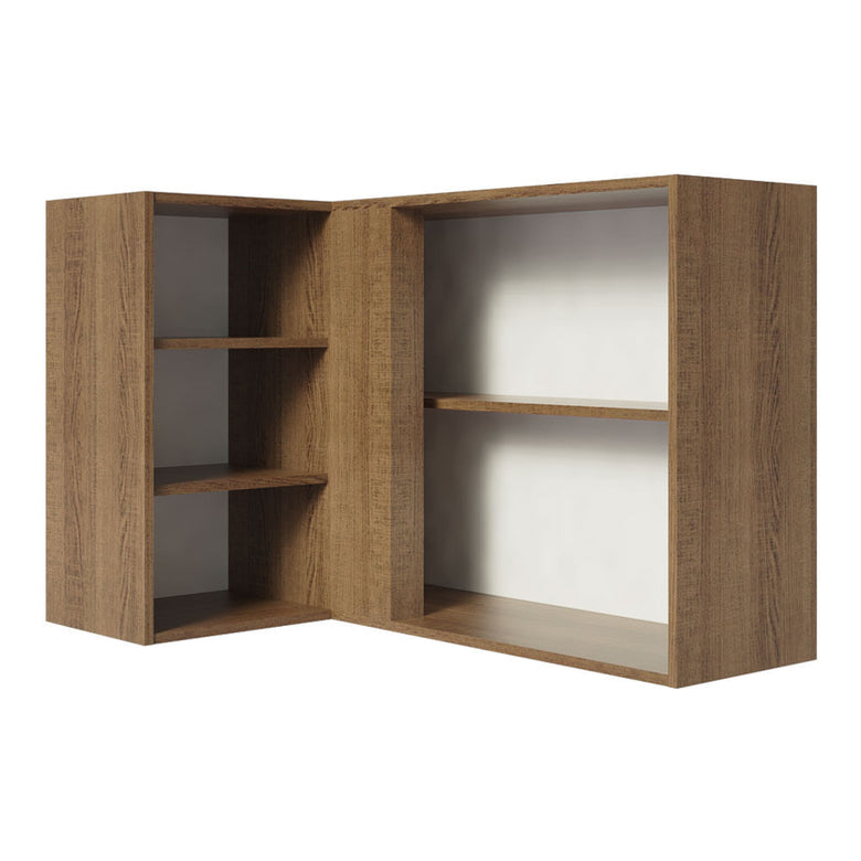 Armário Aéreo de Canto 1 Porta para linha de 60 cm de profundidade Rustic/Crema Agata Madesa