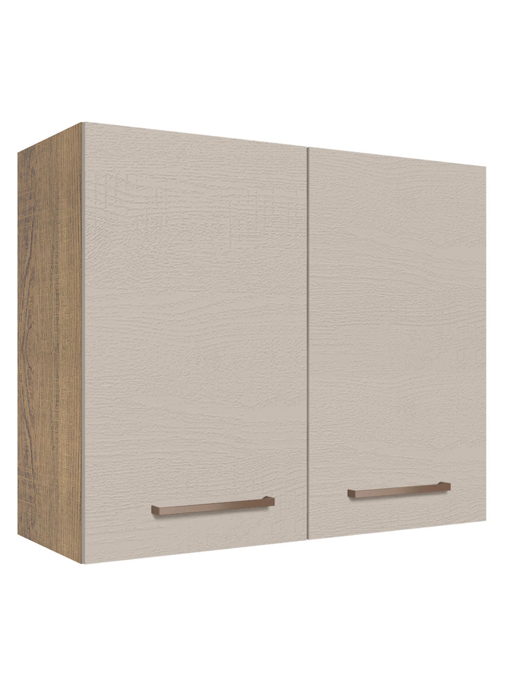 Armário Aéreo 80 cm 2 Portas Rustic/Crema Agata Madesa - Rustic/Crema