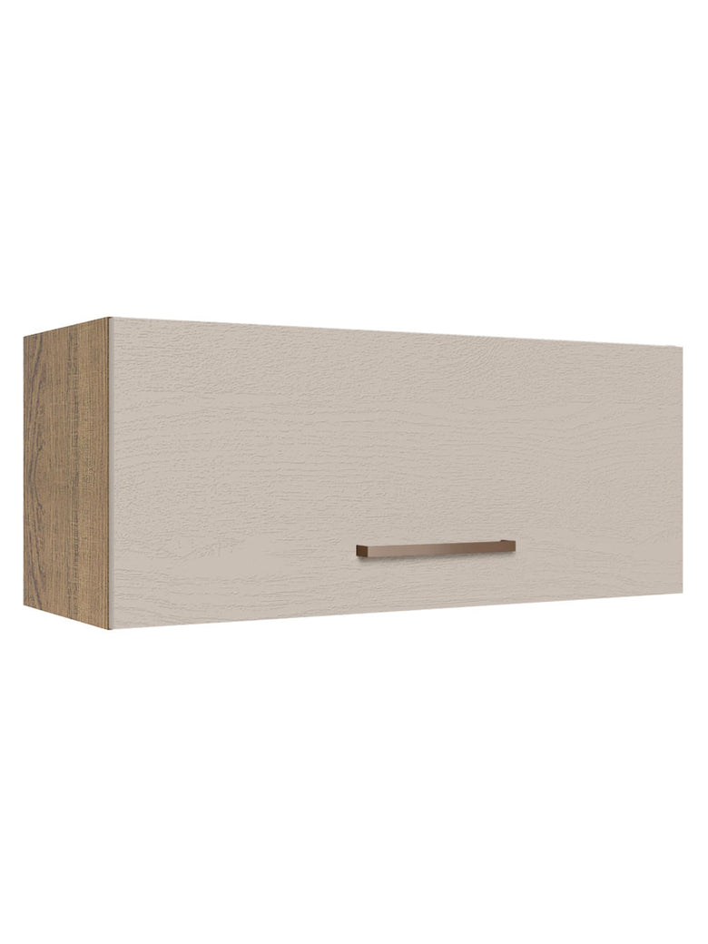 Armário Aéreo 80 cm 1 Porta Basculante Rustic/Crema Agata Madesa