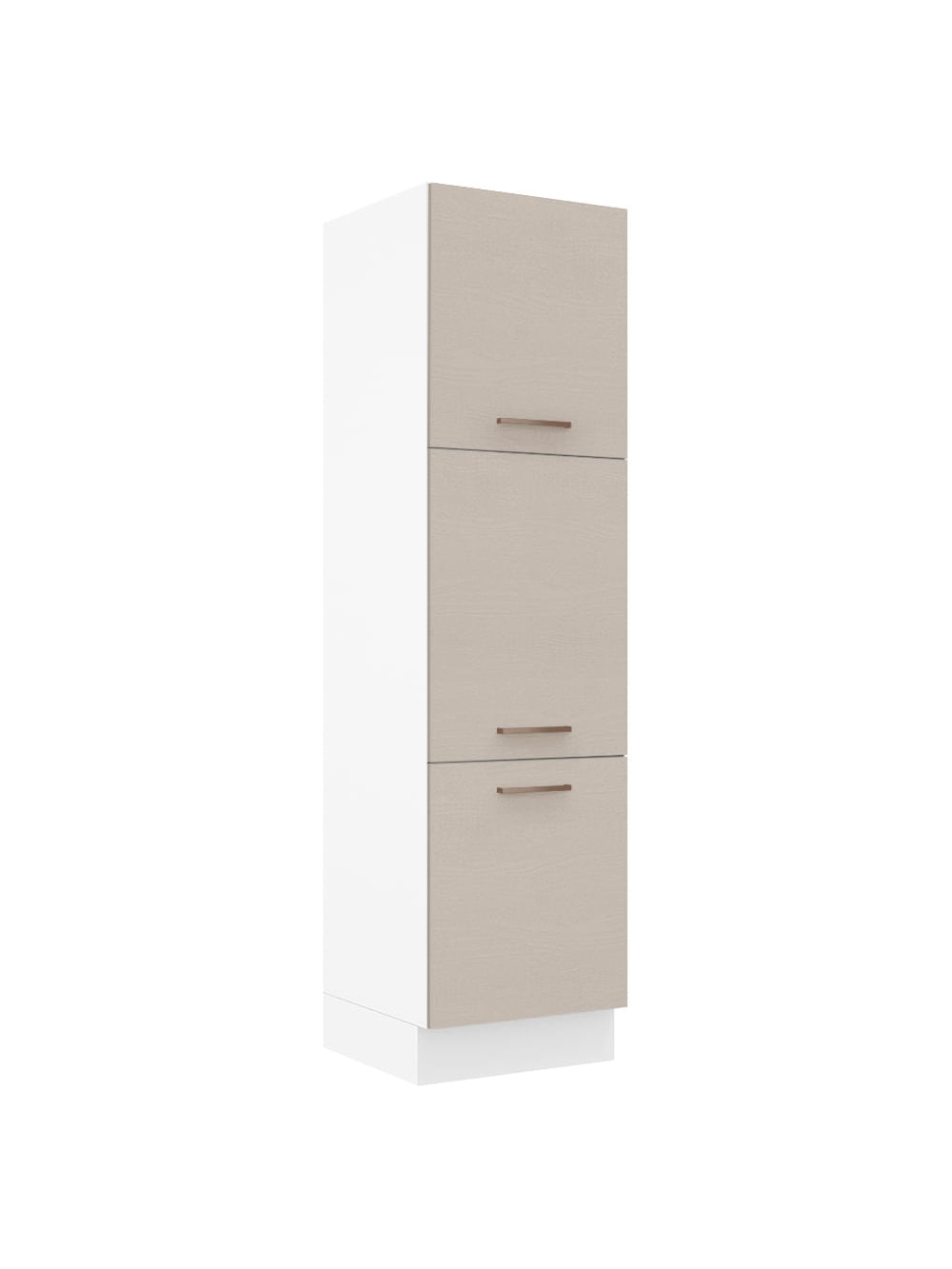 Paneleiro 60 cm 3 Portas Branco/Crema Agata Madesa - Branco/Crema
