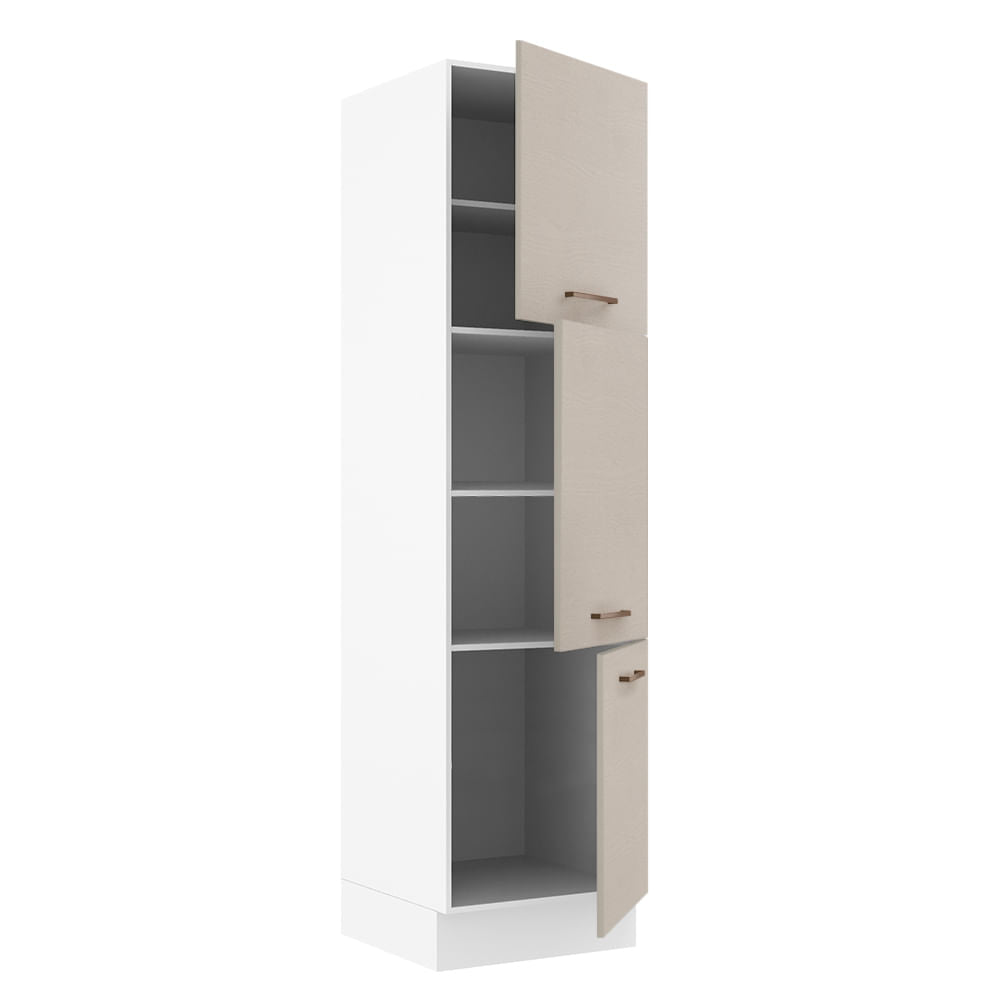 Paneleiro 60 cm 3 Portas Branco/Crema Agata Madesa