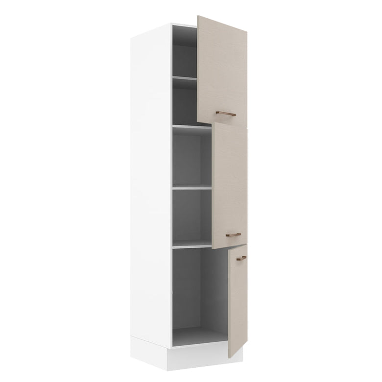 Paneleiro 60 cm 3 Portas Branco/Crema Agata Madesa