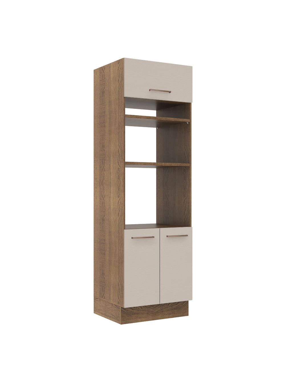 Torre Quente 70 cm 3 Portas Rustic/Crema Agata Madesa - Rustic/Crema