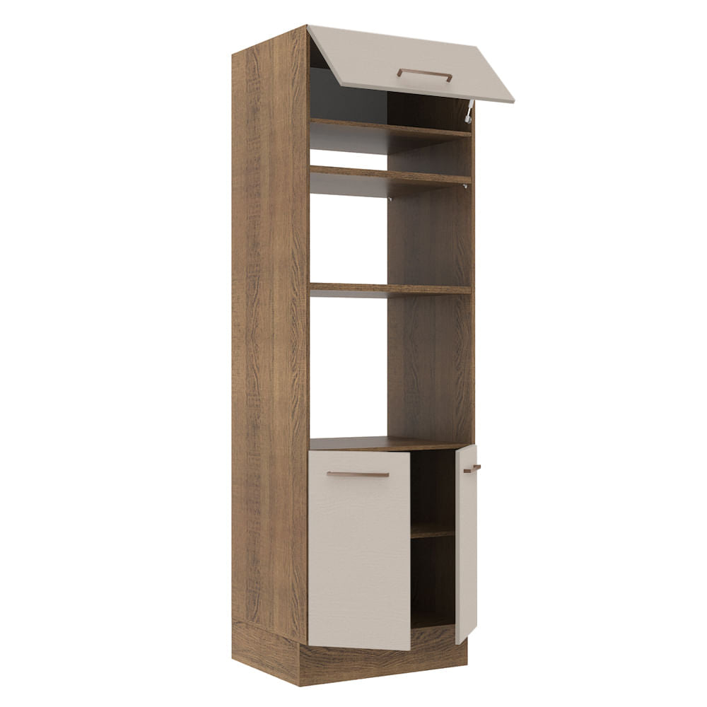 Torre Quente 70 cm 3 Portas Rustic/Crema Agata Madesa