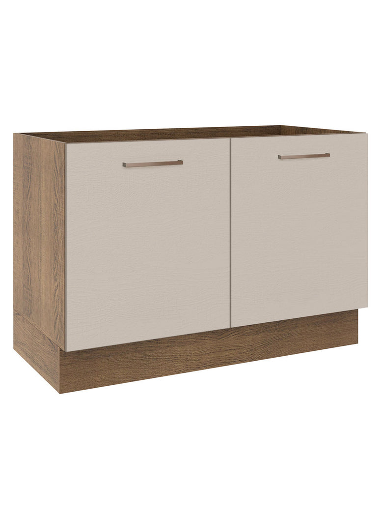 Balcão Gabinete de Pia 2 Portas Rustic/Crema Agata Madesa