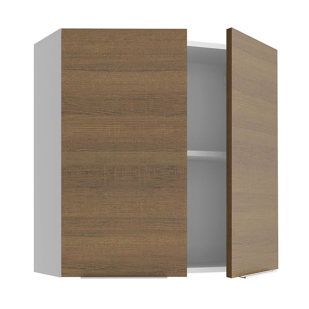 Armário Aéreo 70 cm 2 Portas Branco/Rustic Stella Madesa