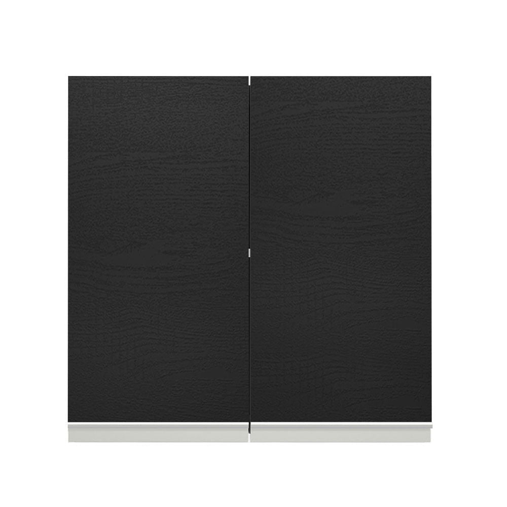 Armário Aéreo 70 cm 2 Portas Branco/Preto Glamy Madesa