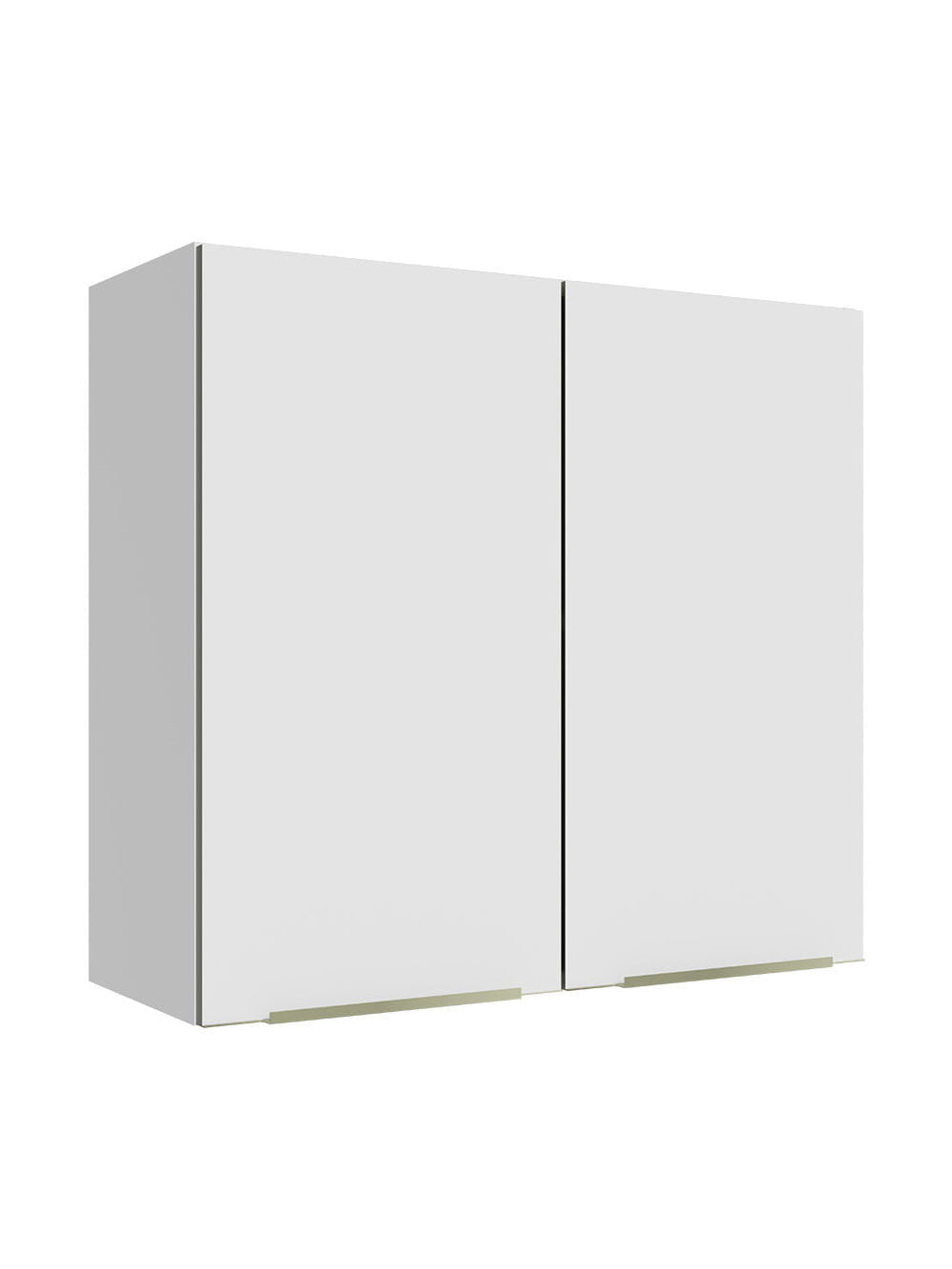 Armário Aéreo 70 cm 2 Portas Branco/Branco Veludo Lux Madesa - Branco/Branco Veludo