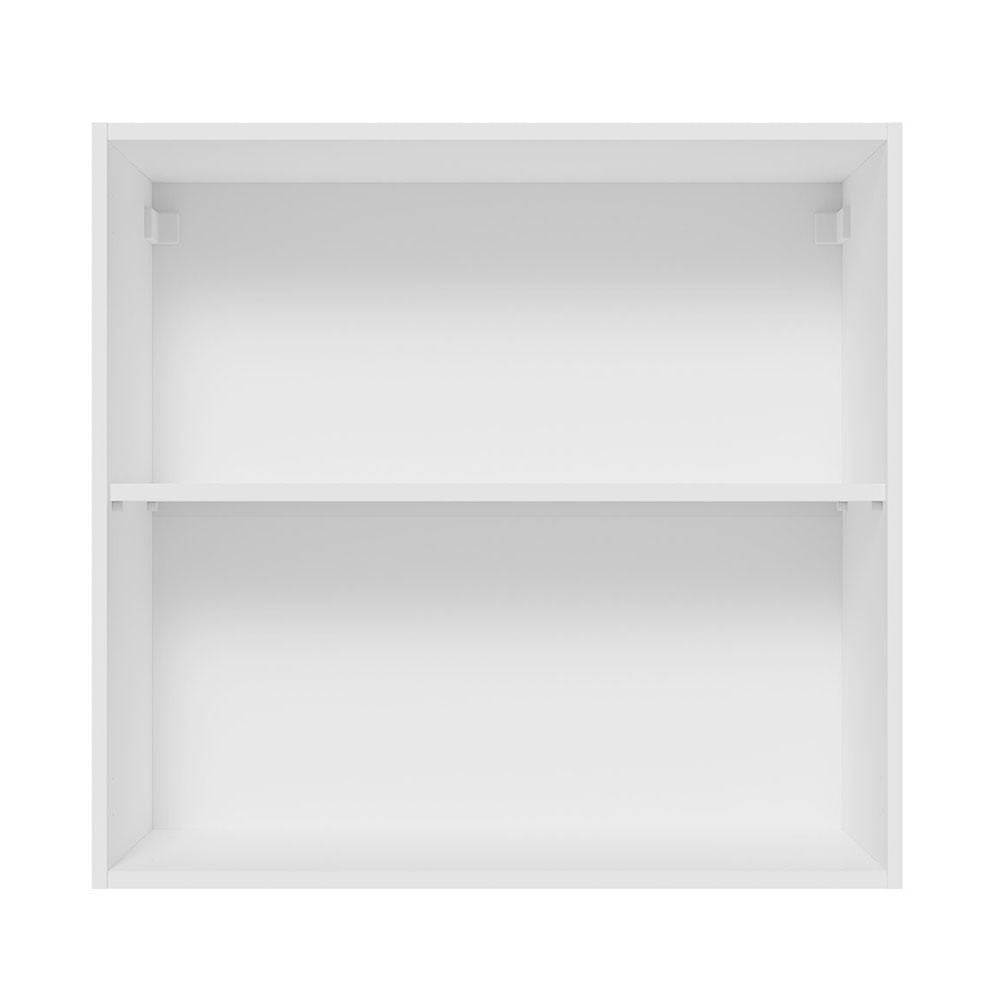 Armário Aéreo 70 cm 2 Portas Branco/Branco Veludo Lux Madesa
