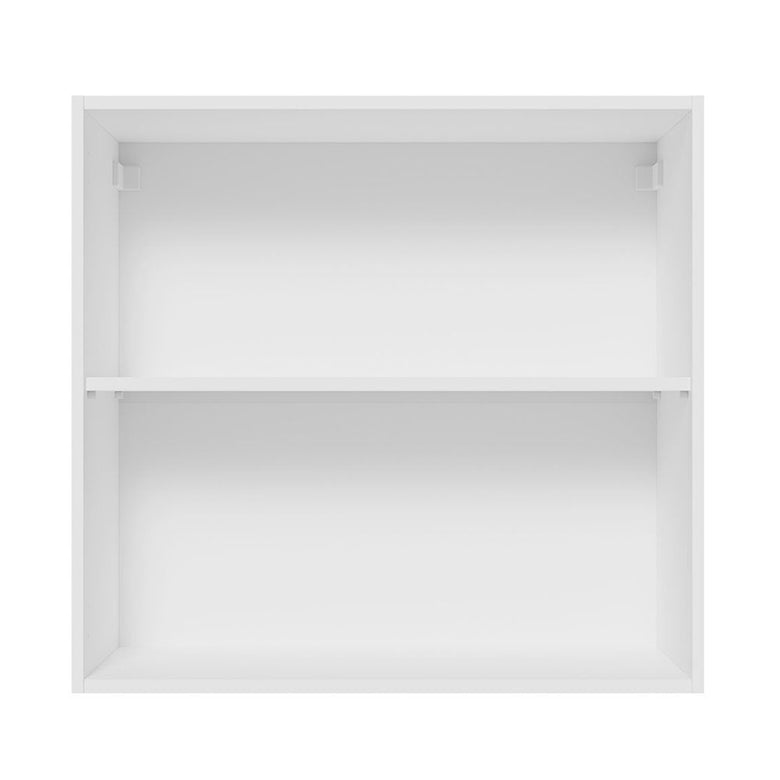 Armário Aéreo 70 cm 2 Portas Branco/Cinza Lux Madesa